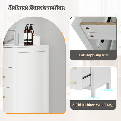 30 Inch Modern Bathroom Vanity with Ceramic Sink, 2 Drawers, and Adjustable Shelf