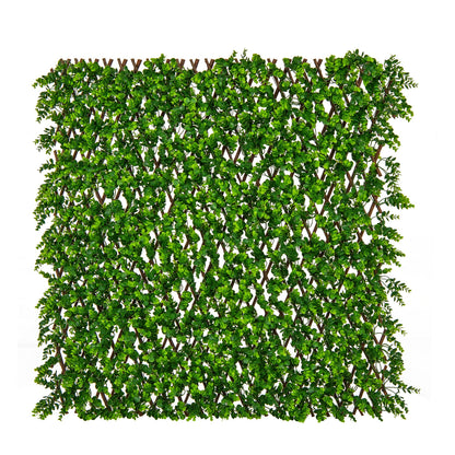 Adjustable Privacy Fence Screen with UV-Resistant Artificial Greenery for Balcony & Patio