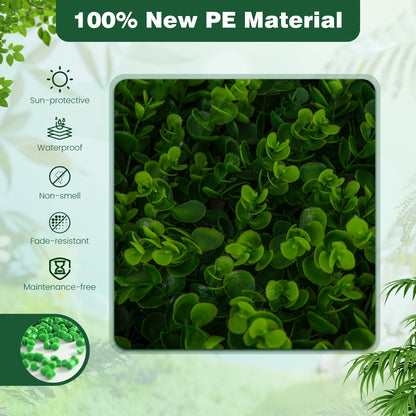 Adjustable Privacy Fence Screen with UV-Resistant Artificial Greenery for Balcony & Patio