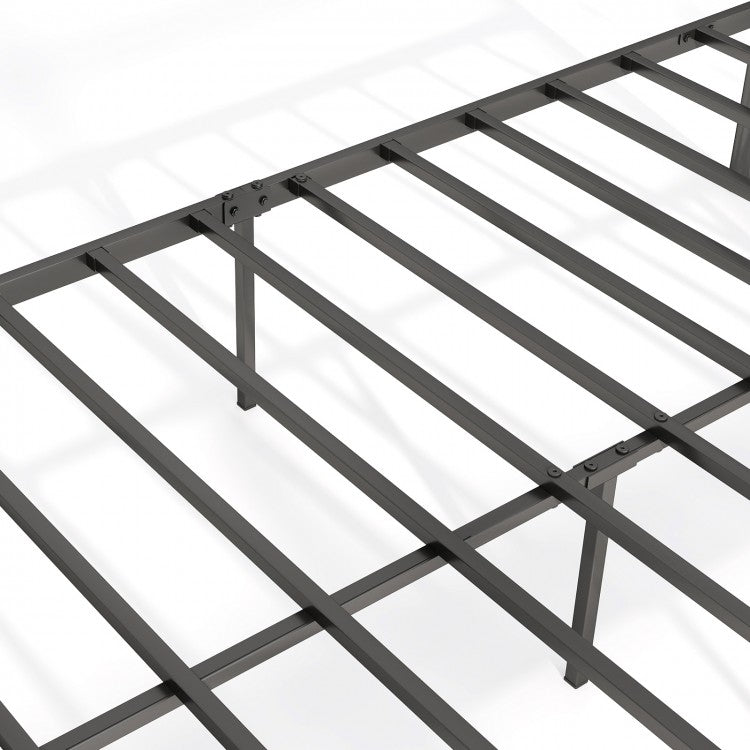 Victorian Style Metal Bed Frame with Headboard and 12.5" Underbed Storage – Full Size