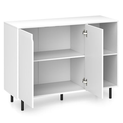 42 Inch Kitchen Sideboard Buffet Cabinet with Adjustable Storage Shelves and Spacious Countertop
