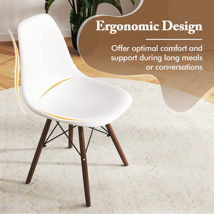 5 Piece Dining Set with Solid Wood Legs in Beige for Modern Kitchens