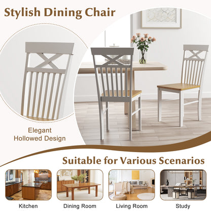 Elegant Wooden Dining Chairs Set of 2 with Sturdy Wooden Frame