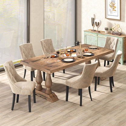 Tufted Wingback Dining Chairs Ergonomic Upholstered Accent Chairs, Set of 2