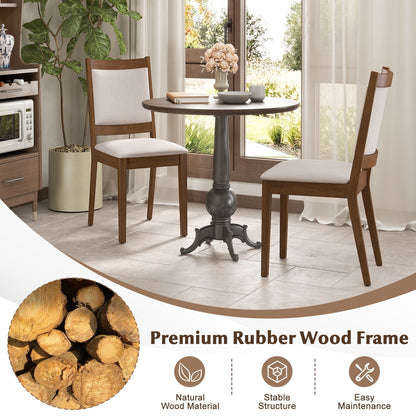 Modern Upholstered Dining Chairs with Padded Backrest - Set of 2