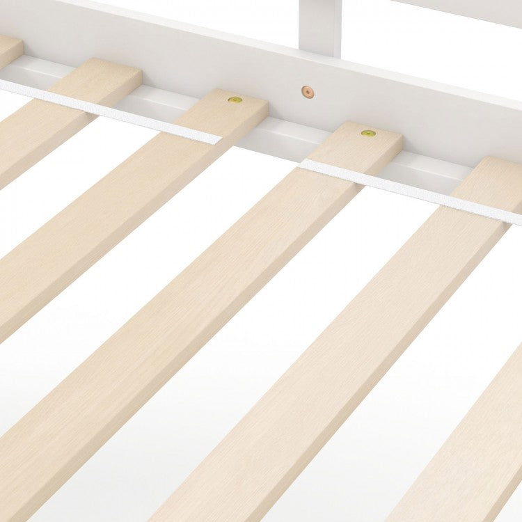 Multifunctional Twin Loft Bed with Desk, Storage Stairs, Shelves, and Safety Guardrails