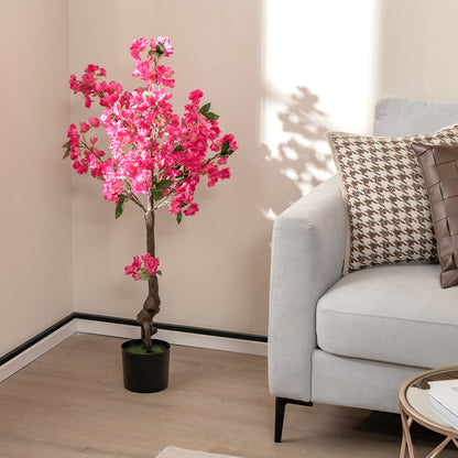 2 Pack 41 Inch Artificial Plum Blossom Tree with 92 Silk Flowers - Faux Floral Plants for Home Décor