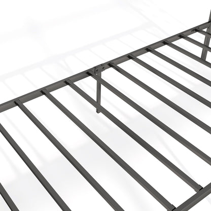 Victorian Style Metal Bed Frame with Headboard and 12.5" Underbed Storage – Twin Size