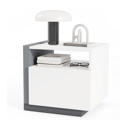 Stylish Modern Nightstand with Drawer for Bedroom Organization