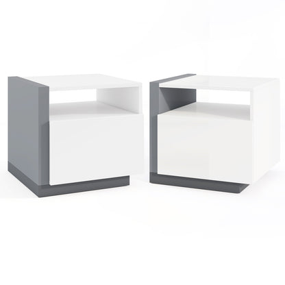 Stylish Modern Nightstand with Drawer for Bedroom Organization