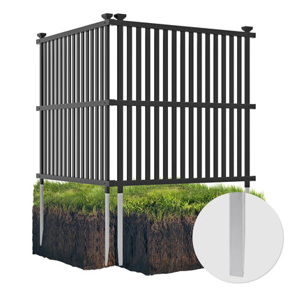 Outdoor Air Conditioner Privacy Fence Panel with Metal Stakes for Enhanced Stability