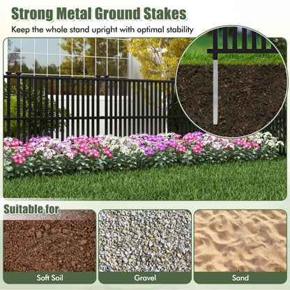 Outdoor Air Conditioner Privacy Fence Panel with Metal Stakes for Enhanced Stability