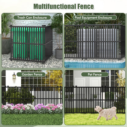 Outdoor Air Conditioner Privacy Fence Panel with Metal Stakes for Enhanced Stability