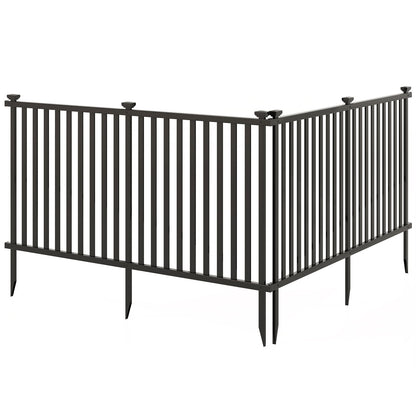 2 Piece 80 x 51 Inch Premium Vinyl Picket Fence Panels for Garden & Outdoor Spaces