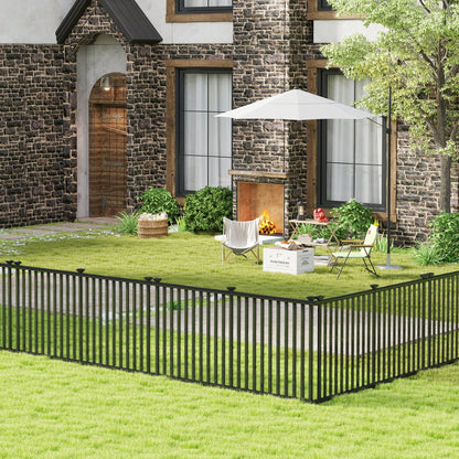 2 Piece 80 x 51 Inch Premium Vinyl Picket Fence Panels for Garden & Outdoor Spaces
