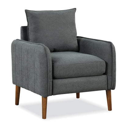 Soft Fabric Upholstered Accent Chair with Removable Cushions
