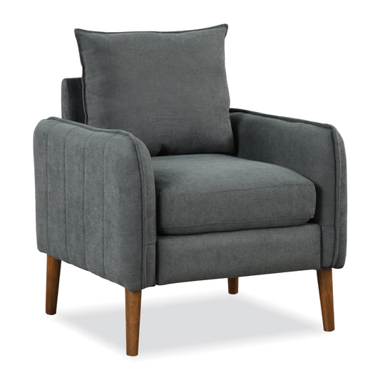 Soft Fabric Upholstered Accent Chair with Removable Cushions