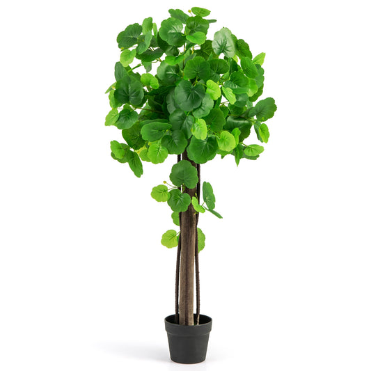 44 Inch Lifelike Artificial Crabapple Tree with Bendable Branches for Indoor & Outdoor Decor