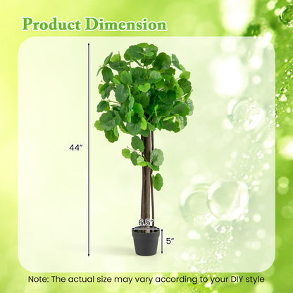 44 Inch Lifelike Artificial Crabapple Tree with Bendable Branches for Indoor & Outdoor Decor