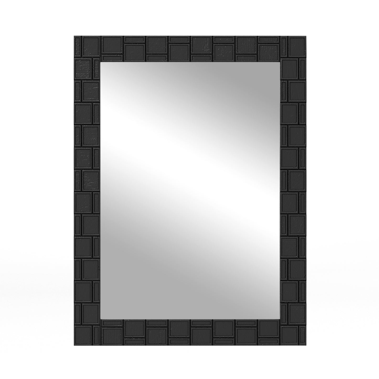Rectangular Wood Framed Wall Mirror – Ideal for Living Room, Entryway, and Vanity Decor
