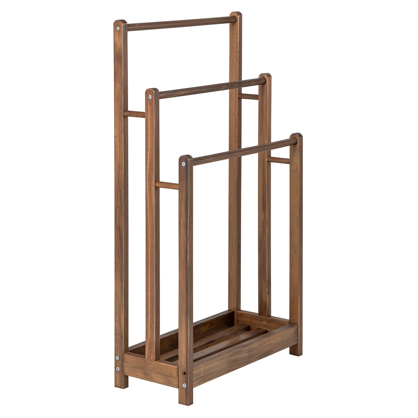 3 Bar Freestanding Towel Rack with Storage Shelf