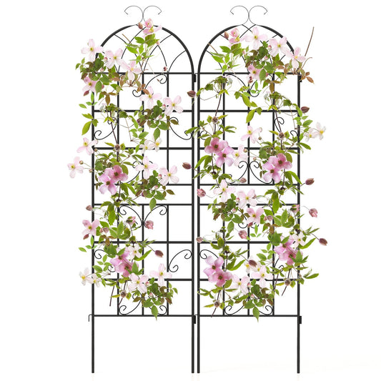2/4 Pack 71 Inch Decorative Metal Trellis – Elegant Support for Climbing Plants and Vines