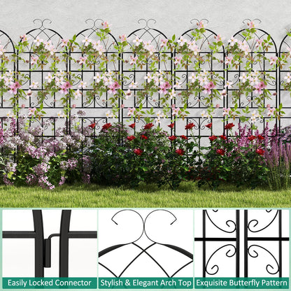 2/4 Pack 71 Inch Decorative Metal Trellis – Elegant Support for Climbing Plants and Vines