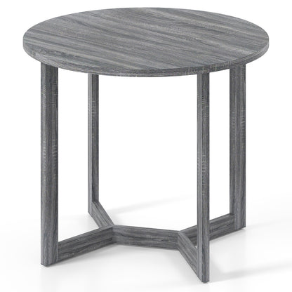 Elegant 36 Round Wood Dining Table for 2 to 4 with Unique Wing Pedestal Base in Black