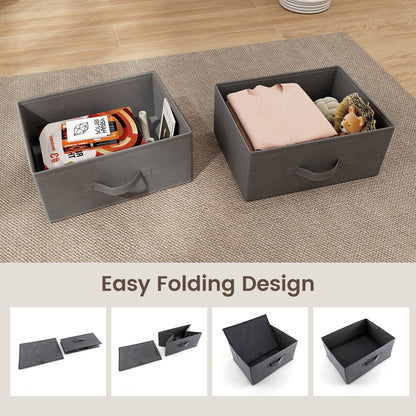 Modern Bedside Table with Removable Fabric Storage Drawers Grey Finish