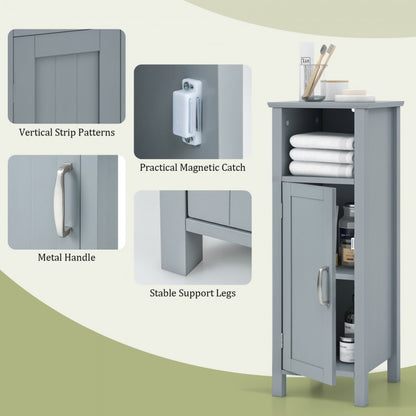 2-Tier Bathroom Storage Cabinet with Adjustable Shelves