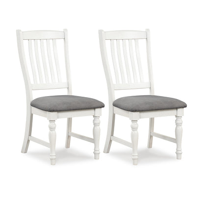 Dining Chairs with Solid Wood Legs and Comfortable Seat Set of 2