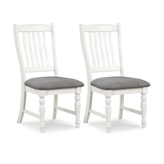 Dining Chairs with Solid Wood Legs and Comfortable Seat Set of 2