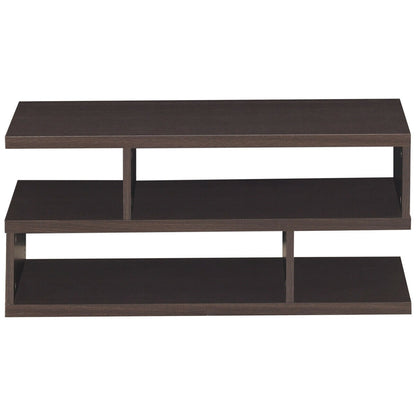 Contemporary 3 Tier Coffee Table with Spacious Storage Shelves