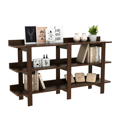3 Tier 59 Inch Console Table with Open Shelves for Entryway Hallway and Foyer