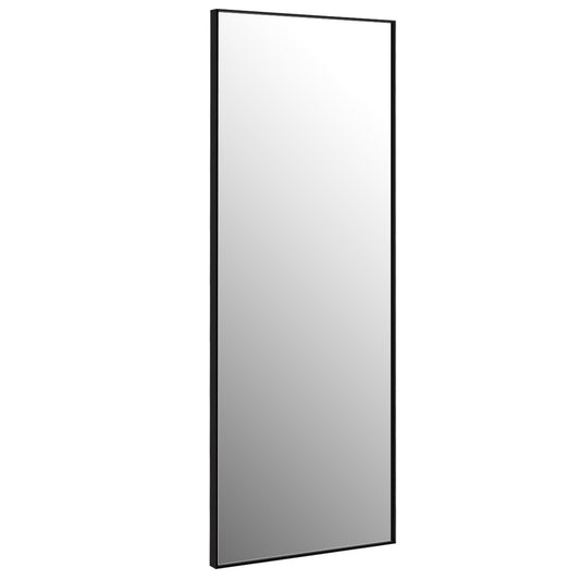59 Inch Full Length Rectangle Mirror for Bedroom and Home Décor - Black