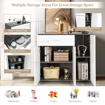 Modern Buffet Sideboard Cabinet with Spacious Storage and Wide Tabletop