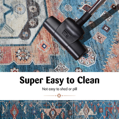 5 x 7 Foot Non-Shedding Distressed Vintage Area Rug for Indoor Spaces