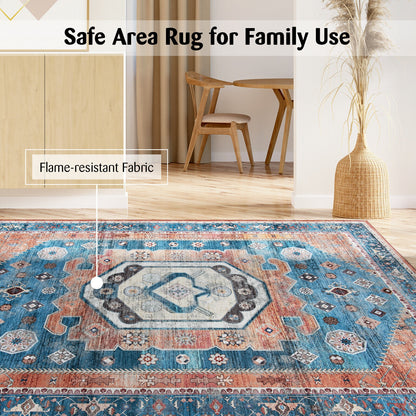 5 x 7 Foot Non-Shedding Distressed Vintage Area Rug for Indoor Spaces