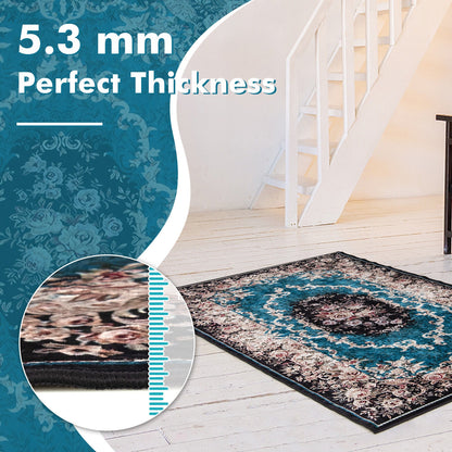 6'7" x 4'8" Premium Non-Shedding Area Rug with Anti-Slip Backing for Safety