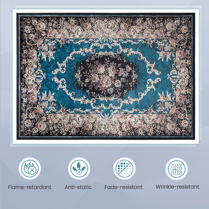 7'7" x 5'4" Premium Non-Shedding Area Rug with Anti-Slip Backing for Safety