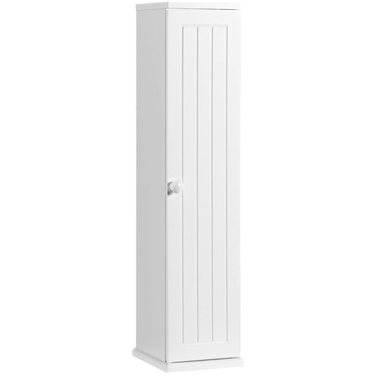 Freestanding Toilet Paper Holder with 4 Shelves and Top Storage Rack for Bathroom