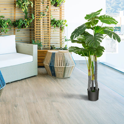 4ft Artificial Monstera Palm Tree – Lifelike Faux Plant for Home & Office Décor