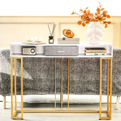 Slim Narrow Sofa Table for Living Room Entryway or Hallway