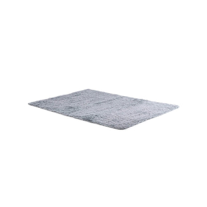 5 x 7 Feet Soft Shag Area Rug for Living Room and Bedroom – Modern Grey Rectangular Design