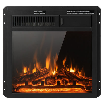 18/22.5 Inch Electric Fireplace Insert with Customizable 7 Level Flame Brightness