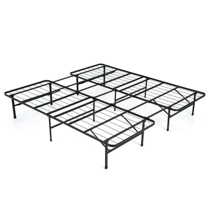 Foldable Steel Platform Bed Frame for Kids and Adults – King Size