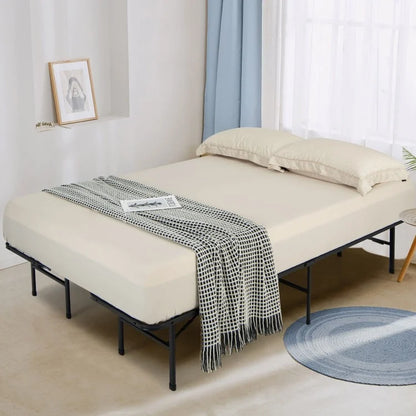 Foldable Steel Platform Bed Frame for Kids and Adults – King Size