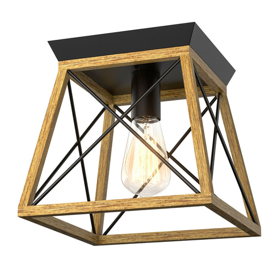 Retro Farmhouse Ceiling Light with E26 Bulb Socket for Hallways & Dining Rooms