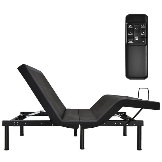 Electric Adjustable Bed Frame with Head Massage & Wireless Remote Control