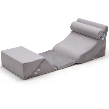 6 Piece Adjustable Bed Wedge Pillow Set for Full-Body Support and Pain Relief